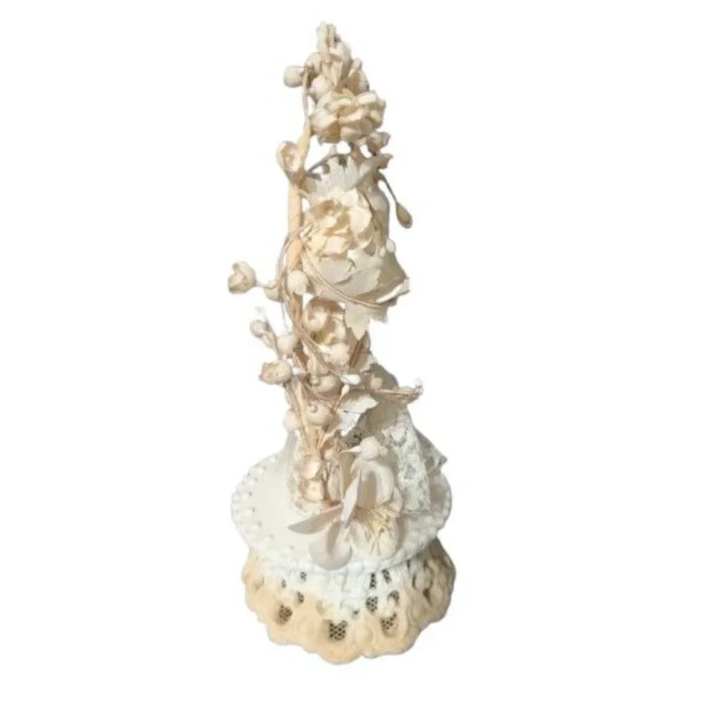 Peel and Holin Wedding Cake Topper Vintage 1950s Chalkware 9 in w/flaw